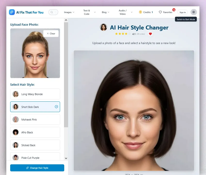 AI Hair Style Changer Tool